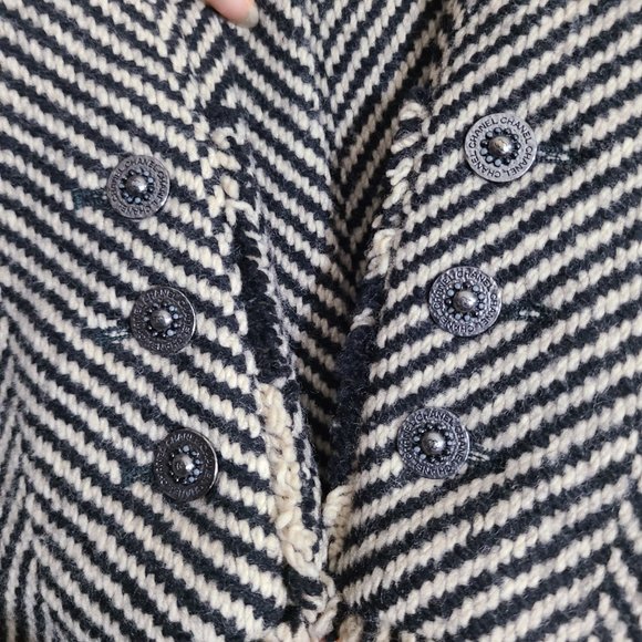 CHANEL 34 Runway Herringbone Wool Blazer ASO KATE MOSS - Picture 8 of 16